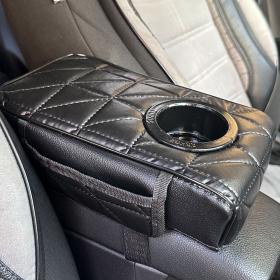 Coussin d’accoudoir de voiture avec porte-gobelet V2 – وسادة منظم الأغراض في السيارة