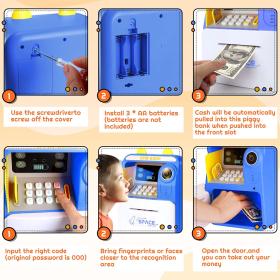 Tirelire avec carte bancaire personnelle pour enfants – حصالة أموال للأطفال